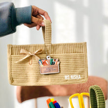 Load image into Gallery viewer, Teacher's Day Customised Fabric Caddy ( Only Cream left)