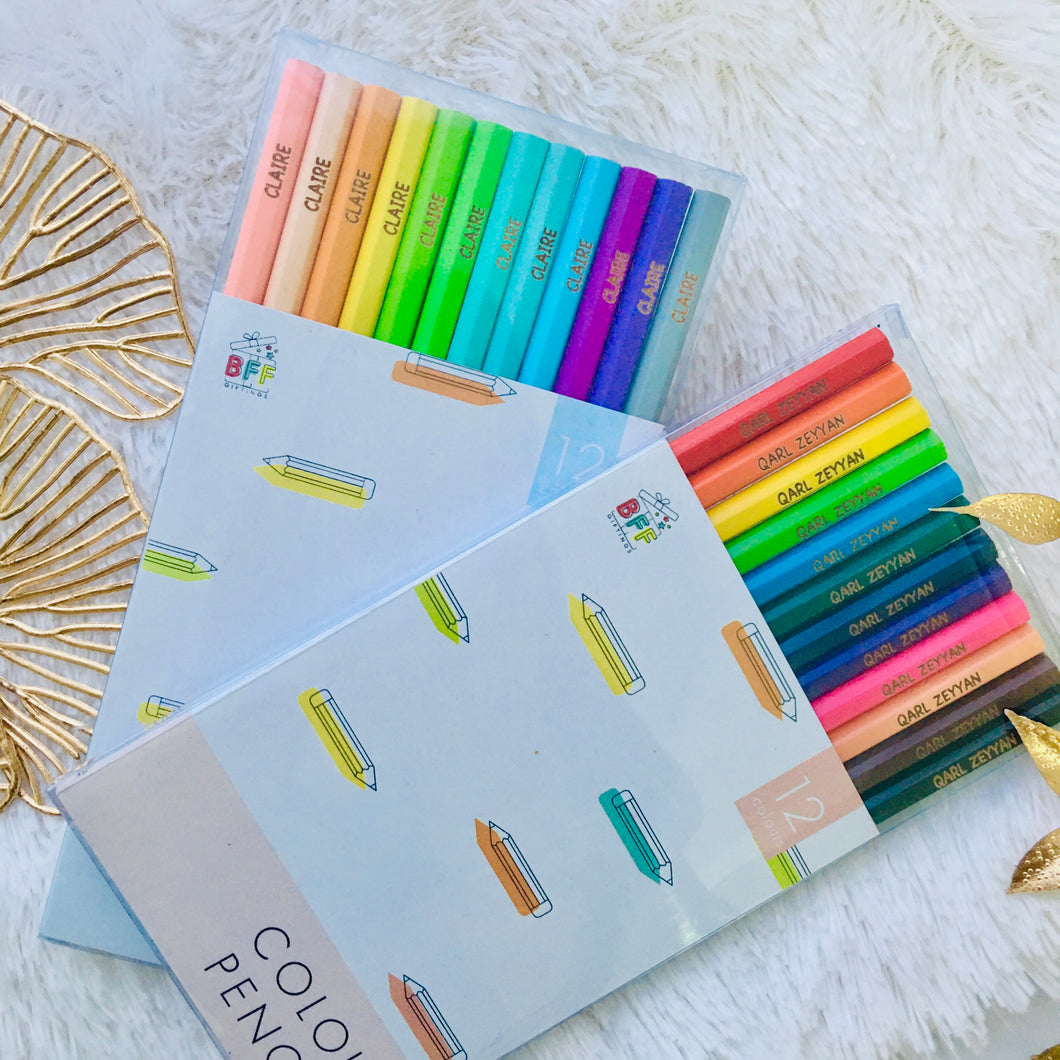 Personalised Colour Pencils (set of 12)