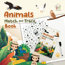 Load image into Gallery viewer, Animals Match and Trace Book