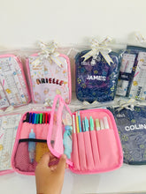 Load image into Gallery viewer, Pencil Case Organiser with Name customisation
